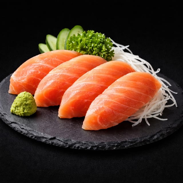 Smoked Salmon Sashimi.