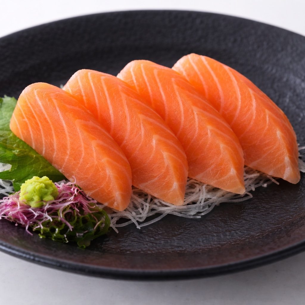Salmon Sashimi.